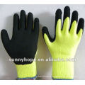 Terry latex sandy palm coated glove